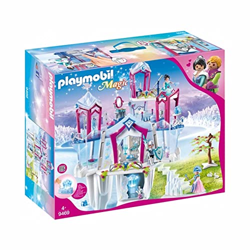 PLAYMOBIL Magic 9469 Palacio de Cristal con Cristal Luminoso, Incluye Ropa Que Cambia de Color, A Partir de 4 años