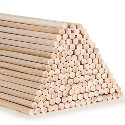 Varillas de bambú para manualidades, 30 cm / 11,8 pulgadas para proyectos de manualidades, varillas largas de madera para bricolaje, 150 piezas de varillas de bambú (3mm/0.12inch)