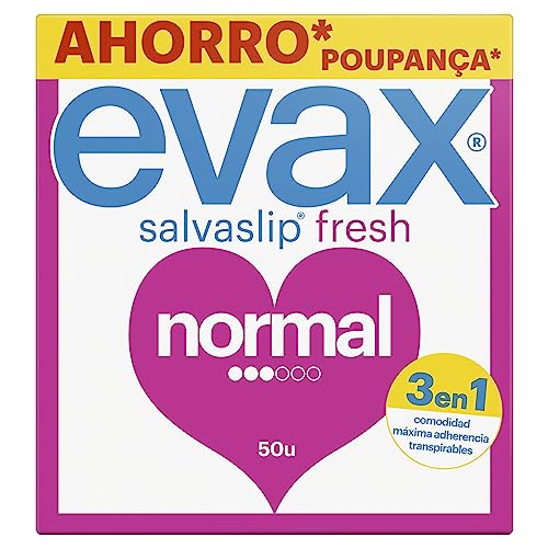 Evax Salvaslip Normal, 50 Unidades, Siéntete Fresca y Limpia Durante Todo el Día