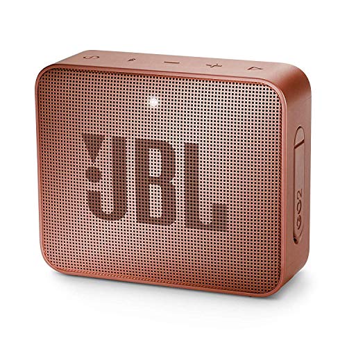 JBL GO 2 - Altavoz inalámbrico portátil con Bluetooth, resistente al agua (IPX7), hasta 5h de reproducción con sonido de alta fidelidad, marrón
