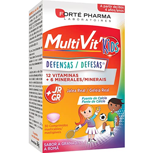 Multivit KIDS con vitaminas y minerales con Jalea Real para los niños a partir de los 4 años. Forté Pharma