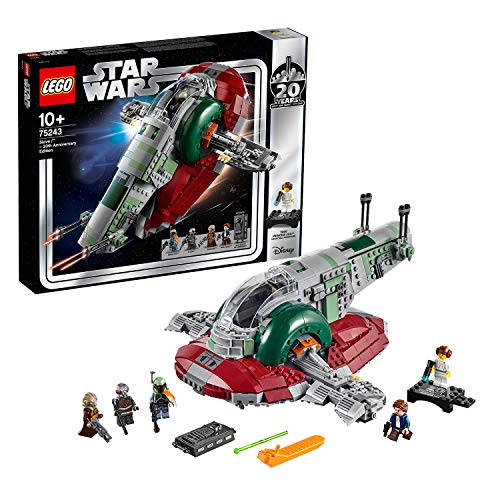 LEGO - Star Wars Esclavo I Edición 20 Aniversario, Juguete de Construcción de Nave Espacial de Boba Fett de la Guerra de las Galaxias, Incluye Minifigura de la Princesa Leia (75243)