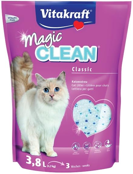 Vitakraft Magic Clean Classic, Perlas de arena para gatos, 3.8 L