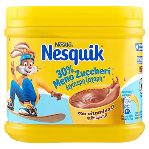 Nestle - la Boîte 350 g - Chocolat en Poudre Moins de Sucre Nesquik