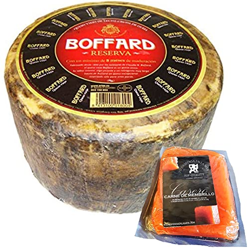 Queso Boffard Reserva - Elaborado con leche cruda peso aproximado pieza 3 kg - Queso Curado con Membrillo TDW - Queso de Oveja (Queso Completo con Membrillo)