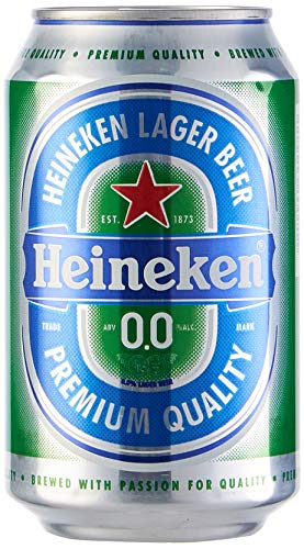Heineken 00 Cerveza - Caja de 24 Latas x 330 ml - Total: 7.92 L