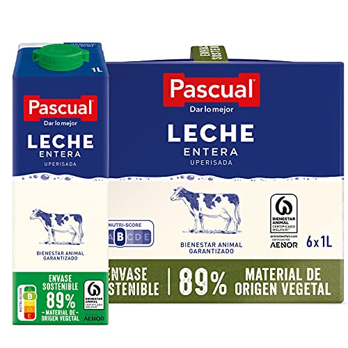 Pascual- Leche Pascual Clásica Entera. Formato 6x 1 L