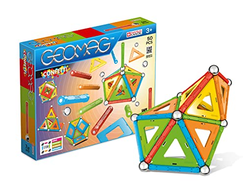 Geomag Confetti Construcciones magnéticas y juegos educativos, 50 piezas (352), Multicolor