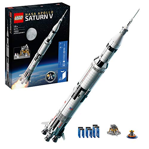 LEGO 92176 Ideas NASA Apolo Saturno V Nave Espacial Set de Construcción de Coleccionista con Soporte para Exposición