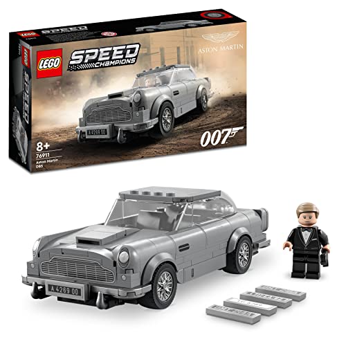 LEGO 76911 Speed Champions 007 Aston Martin DB5, Maqueta de Coche para Construir, Mini Figura de James Bond, Película Sin Tiempo para Morir
