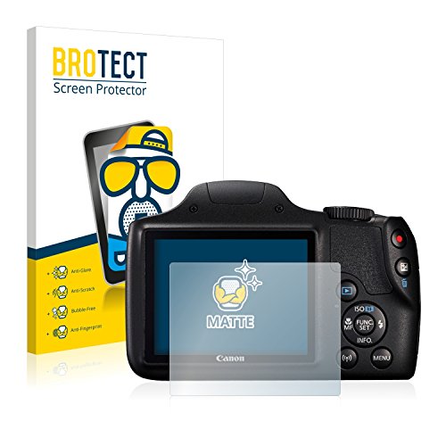 BROTECT Protector Pantalla Anti-Reflejos Compatible con Canon PowerShot SX540 HS (2 Unidades) Película Mate Anti-Huellas