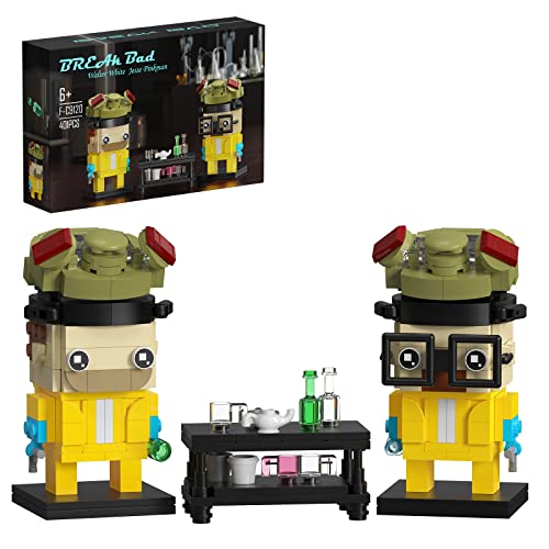Millionspring Breaking Bad Walter White and Jesse Pinkman Building Block Kit, Classic Movies Figure Model Toy, Great Gift for Movie Fans, 2023 New (401 piezas)