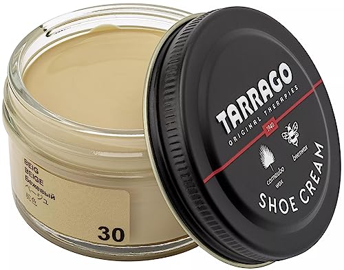 Tarrago | Basic Shoe Cream 50 ml | Crema Protectora para Calzado de Cuero | Betún para Zapatos | Cuidado del Calzado | Nutre, Repara y Protege | Abrillantador | Color Beige