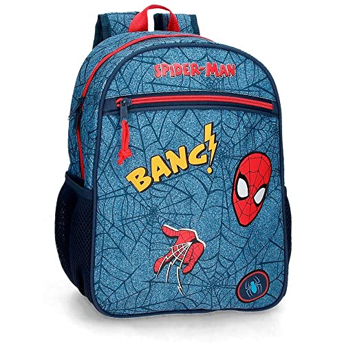 Marvel Spiderman Denim Mochila Escolar Azul 27x33x11 cms Poliéster 9,8L