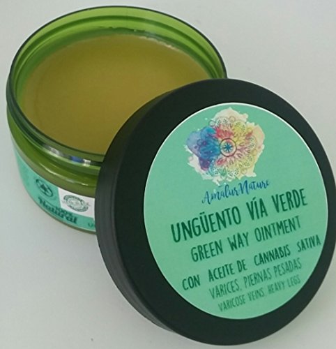 Ungüento Vía Verde - Crema para varices y piernas cansadas e inflamadas - Amalur Nature - 100% natural y artesanal - 100 ml