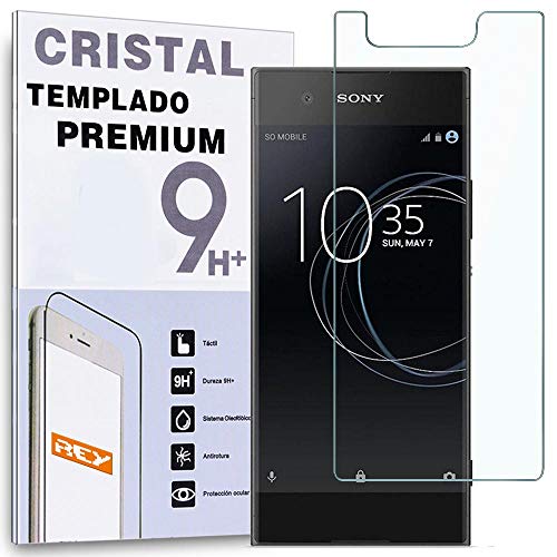 REY Protector de Pantalla para Sony Xperia XA1, Cristal Vidrio Templado Premium