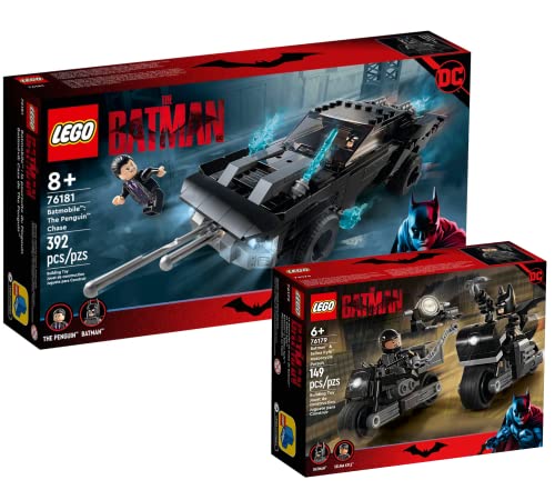 Lego 76179 Super Heroes - Batman Batmobile: persecución del pingüino 76181 + Batman & Selina Kyle: caza de persecución en moto 76179