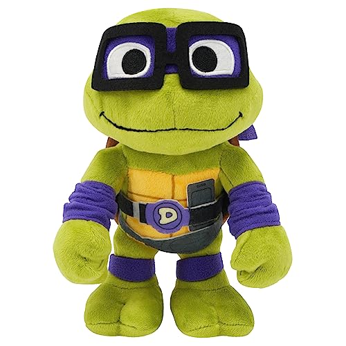 Ninja Turtles: Caos Mutante, Donatello Muñeco de peluche de 20,3 cm con antifaz violeta inspirado en el personaje Donnie, el genio de la tecnología, +3 años, Tortugas Ninja (Mattel HRC80)
