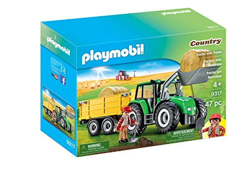 PLAYMOBIL - Tractor with Trailer (9317), para niños.