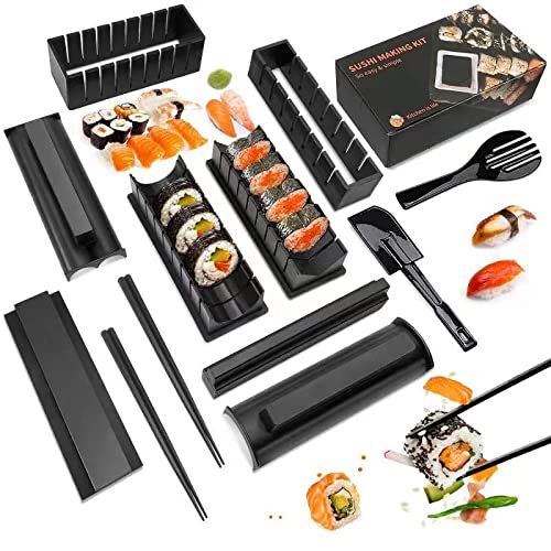 MLRYH Kit para Hacer Sushi 12 Piezas de Moldes Sushi Maker Kit de Sushi Molde de Rollo de Arroz Sushi Maker DIY Juego Completo de Cocina Adecuado para Principiantes