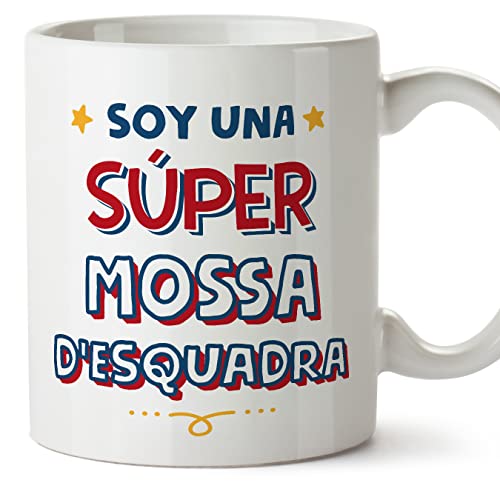 MUGFFINS Tazas para MOSSA D'ESQUADRA mujer - En Español - Soy Súper - 11 oz / 330 ml - Regalo original y divertido