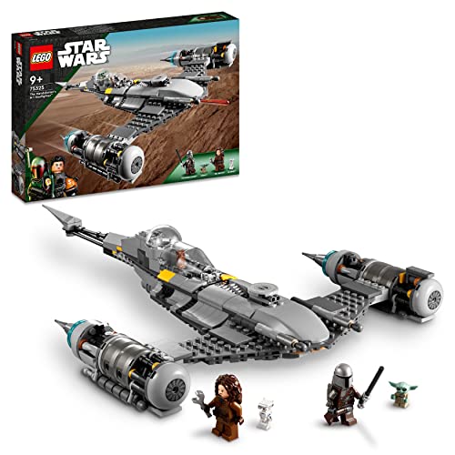 LEGO 75325 Star Wars Caza Estelar N-1 de The Mandalorian, Set Construcción, Libro de Boba Fett, Mini Figuras Baby Yoda y Droide, Regalos Niños 9 Años