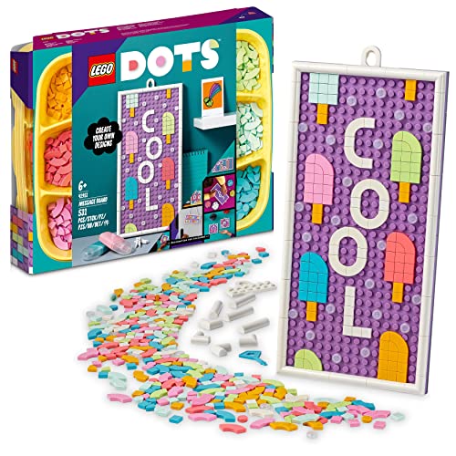 LEGO 41951 Dots Rótulo, Manualidades para Niños, Letrero para Puerta Personalizable, Accesorios y Decoración para Habitación, Cuadro DIY