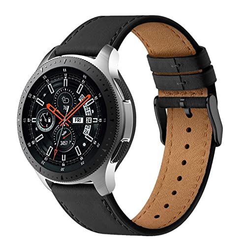 YHC Correas de cuero para Samsung Galaxy Watch 46mm/Galaxy Watch 3 45mm/Gear S3 Frontier