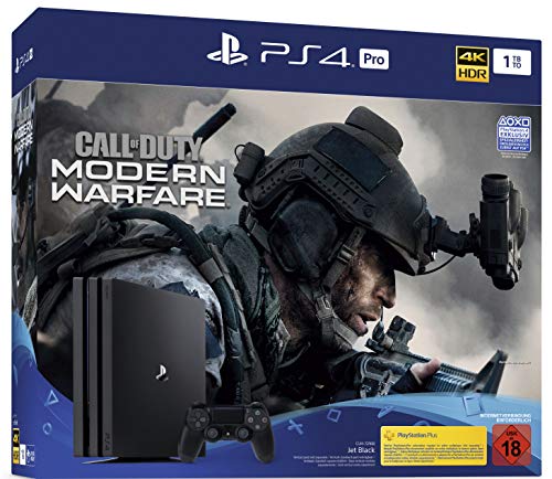 PlayStation 4  Pro - Konsole inkl. Call of Duty - Modern Warfare (1TB, schwarz, Pro) [Importación alemana]