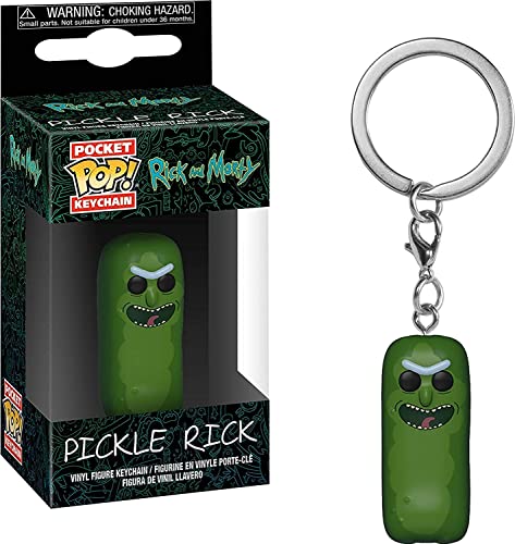 Funko Pocket Pop! Keychain: Rick & Morty: Pickle Rick Morty - Rick And Morty - Minifigura de Vinilo Coleccionable Llavero Original - Relleno de Calcetines - Idea de Regalo- Mercancia Oficial