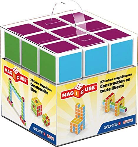 Geomag- Magicube Free Building Cubos magneticos, Multicolor, 27 Piezas (128)