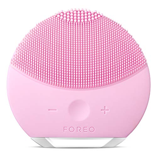 FOREO LUNA Mini 2 Plus Dispositivo de masaje facial compacto de limpieza y reafirmante para todo tipo de piel, Pearl Pink