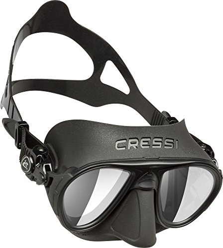 Cressi Calibro Máscara polyvalent para Buceo, apnea Avanzada y submarina Fishing, Unisex Adulto, Negro HD, Talla única