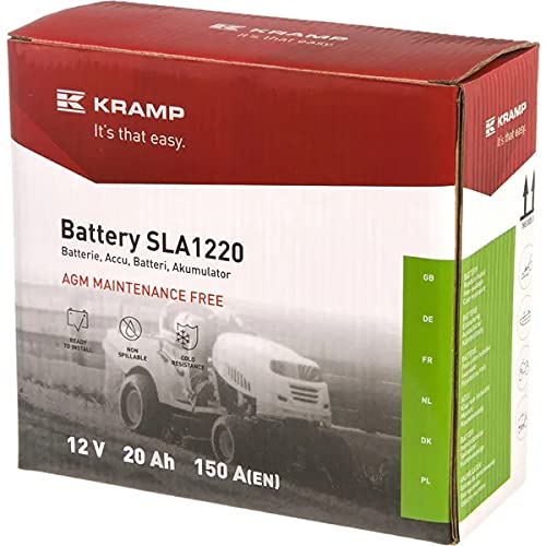 Kramp SBA2012KR - Batería de gel de arranque para cortacésped, 12 V, 12 V, 20 Ah