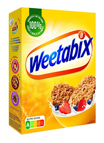 Weetabix Original Whole Grain - Cereales para el desayuno - Cereal integral - Alto contenido de fibra, bajo azúcar, bajo contenido de grasa - 14x430g