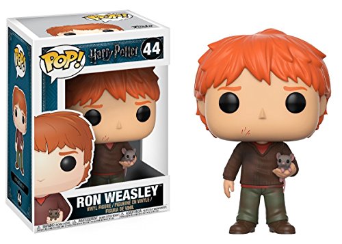 Funko Pop! Movies: Harry Potter - Ron Weasley with Scabbers Vinyl Figure (Bundled with Pop Box Protector Case)