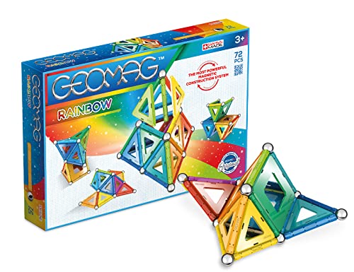 Geomag Rainbow - Juego de construcción magnética, a partir de 3 años, 72 Piezas, Multicolor
