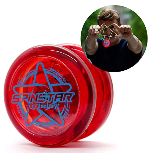 YoyoFactory SPINSTAR Yo-Yo - Rojo (Genial para Principiantes, Juego Yoyo Moderno, Cuerda e Instrucciones Incluidas)