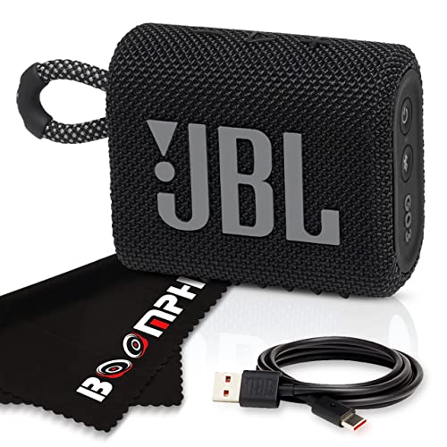JBL Go 3 Altavoz inalámbrico Bluetooth portátil, IP67 impermeable y a prueba de polvo batería incorporada - negro