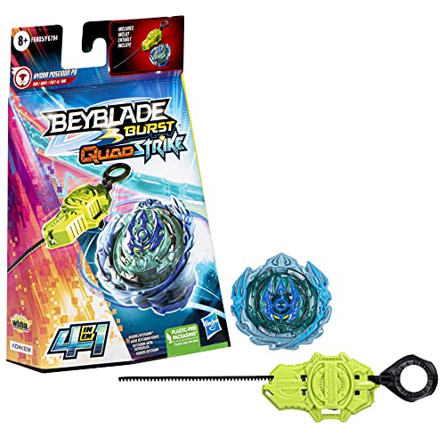 Hasbro Beyblade - Beyblade Burst QuadStrike - Kit Inicial con Top Hydra Poseidon P8 - Juego de Batalla con Lanzador Incluido para niños y niñas