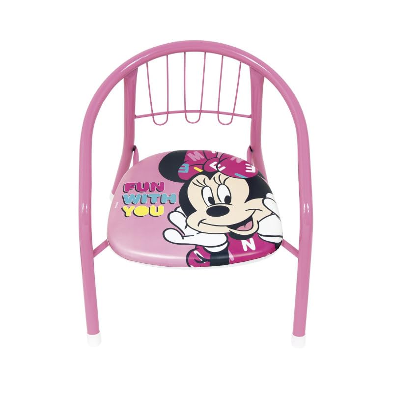 ARDITEX Silla Infantil Minnie Mouse Disney, Silla Metal 35,5 x 30 x 33,5 cm Rosa