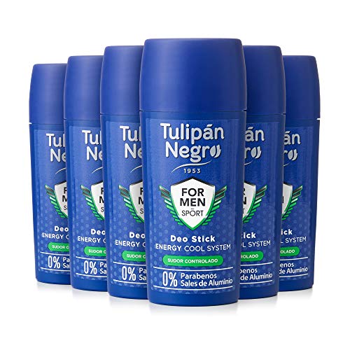 Tulipán Negro Desodorante en Stick for Men Sport, 6 Unidades x 75 Mililitros