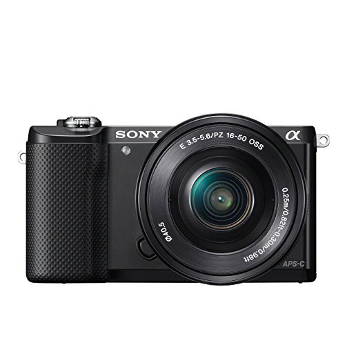Sony A5000 - Cámara réflex Digital de 20.1 MP (Pantalla articulada 3', estabilizador, vídeo Full HD, WiFi), Color Negro - Kit con Objetivo 16-50mm f/3.5 OSS, Color Negro
