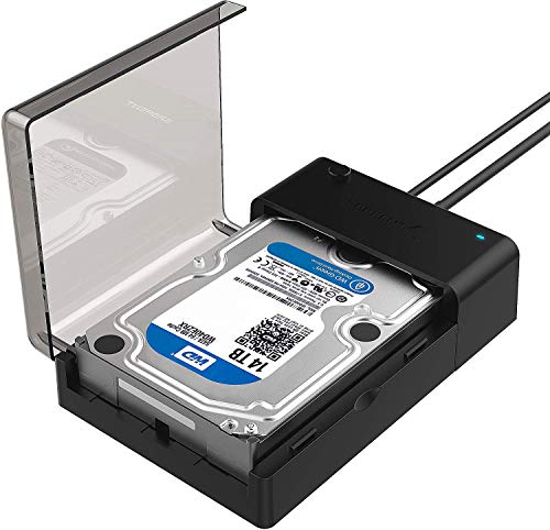 SABRENT Carcasa USB 3.0 para SATA SDD/HDD de 2,5/3,5' | Soporta UASP y Trim | Instalación sin Herramientas, Soporta hasta 22TB [EC-DFLT]