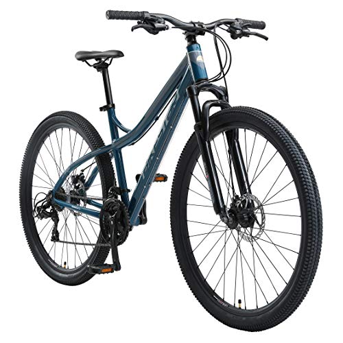 BIKESTAR Bicicleta de montaña Hardtail de Aluminio, 21 Marchas Shimano 29' Pulgadas | Mountainbike con Frenos de Disco Cuadro 18' MTB | Azul Gris