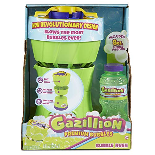 Gazillion Maquina de pompas Bubble Rush 230 ml de solucion, Multicolor (Funrise 36452)