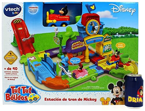 VTech Play Set electrónico interactivo con 'La Estación de tren' y un coche exclusivo de Mickey (80-512222)