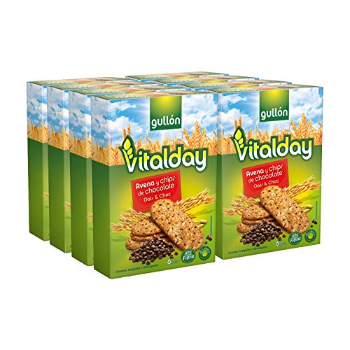 Gullón - Galleta Avena Chocolate chips Vitalday, 1.920 g, Pack de 8