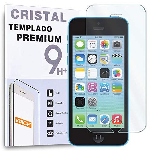 REY Protector de Pantalla para Iphone 5/5S/5C/SE, Cristal Vidrio Templado Premium