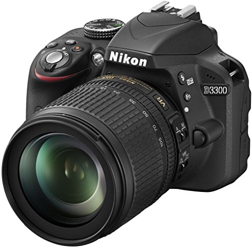 Nikon D3300 - Cámara réflex digital de 24.2 Mp (pantalla de 3', estabilizador de imagen, zoom óptico de 5.8x, grabación de vídeo Full HD), negro – kit con objetivo AF-S DX 18-105 mm VR [Versión EU]
